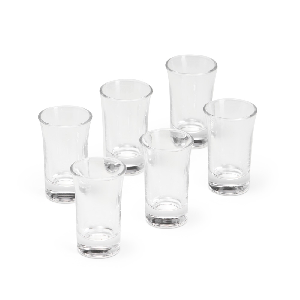 Kit copo vidro 50ml 6 peças