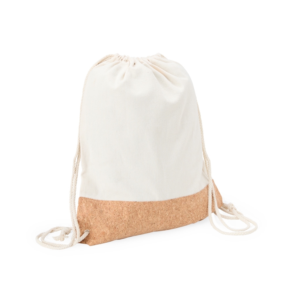 Mochila saco lona e cortiça
