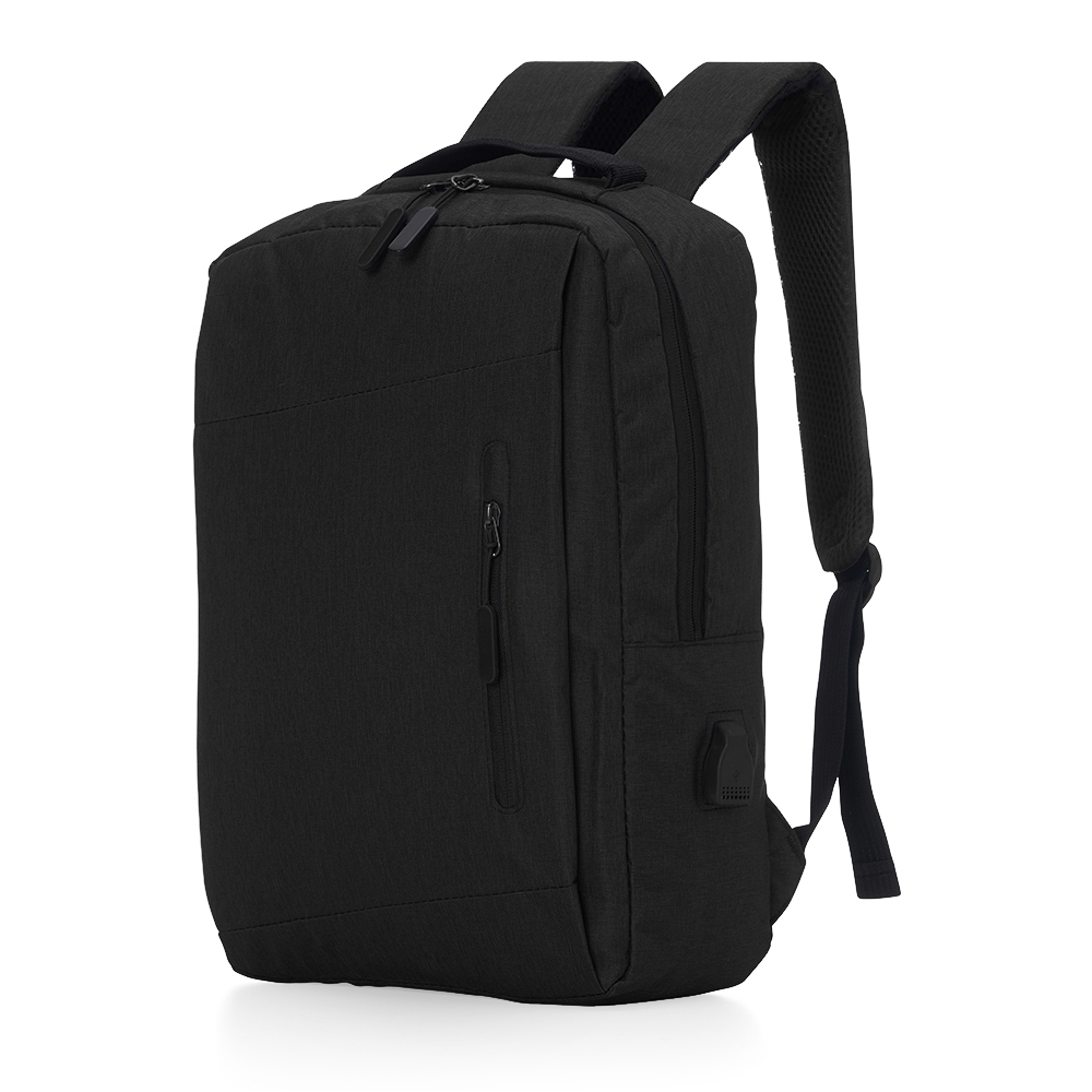 Mochila nylon USB 21L preta
